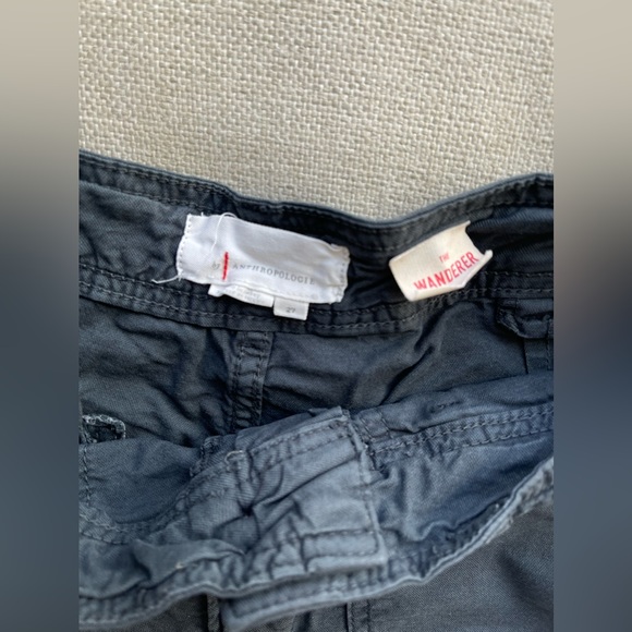 Anthropologie The Wanderer Cargo Midi Shorts In Midnight Dark Blue Size 27 - Picture 6 of 9
